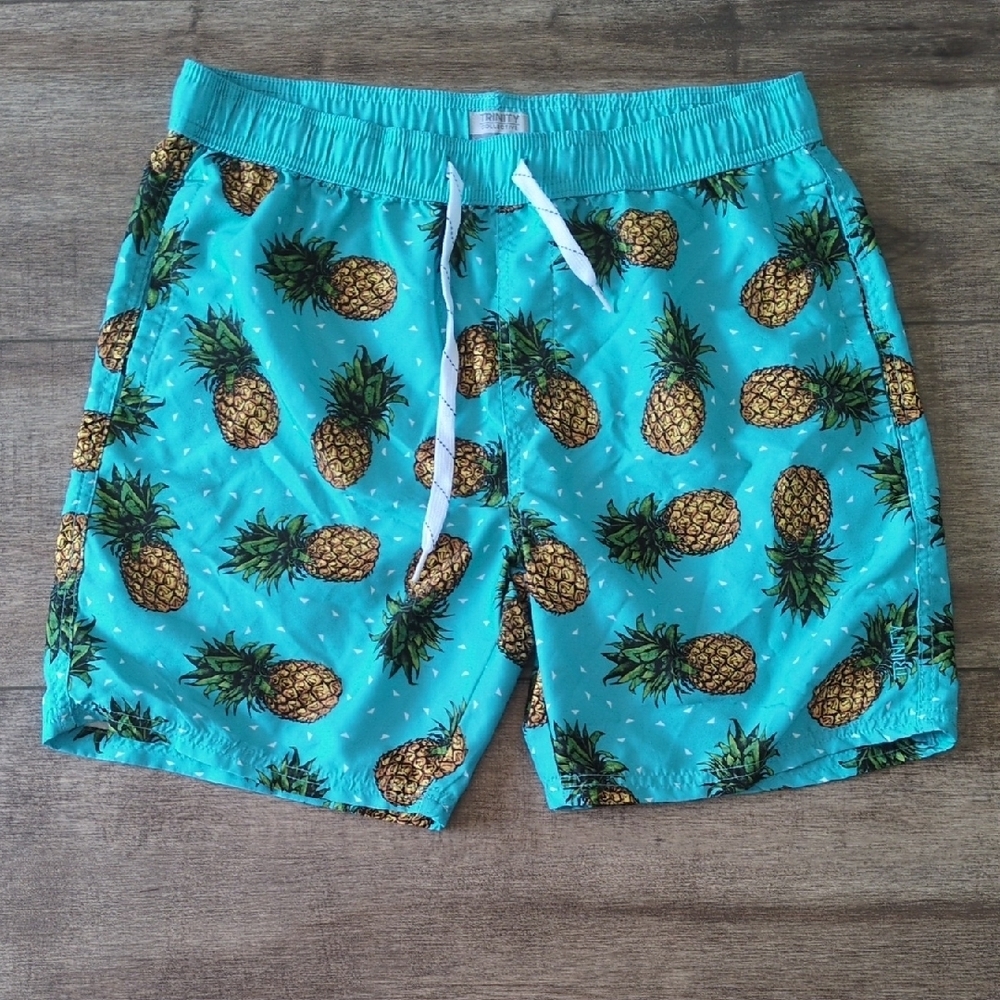 Men's Swim Short Pineapple Print Size Large